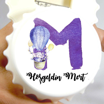 M Harfi  Temalı  Kapak Şekilli Magnet Açacak