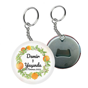 Mandalina Temalı Arkası Açacak Anahtarlık
