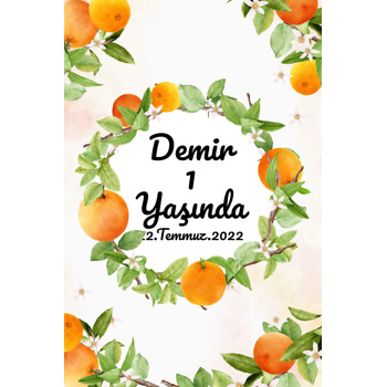 Mandalina Temalı Doğum Günü Afiş