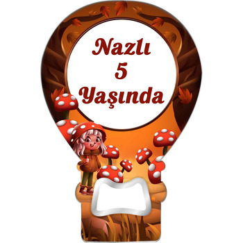 Mantar Kız Temalı Balon Magnet Açacak