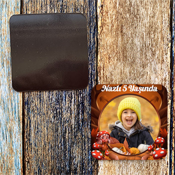 Mantar Kız Temalı Doğum Günü Magnet