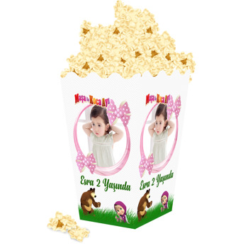 Maşa ile Koca Ayı Temalı Popcorn Kutusu