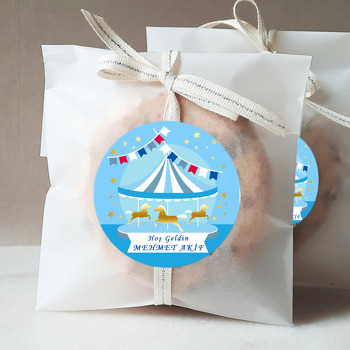 Mavi Atlı Karınca Temalı Sticker