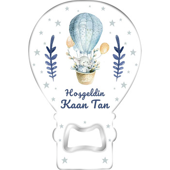 Mavi Balonda Bebek Fil Temalı Balon Magnet Açacak