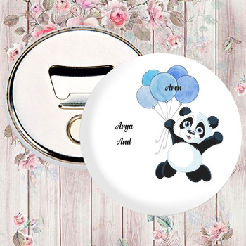Mavi Balonlu Panda Temalı Magnet Açacak