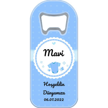 Mavi Bebek Kıyafeti ile Kelebekler Temalı Uzun Magnet Açacak