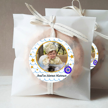 Mavi Dalga Fonda Nazarlık Temalı Sticker