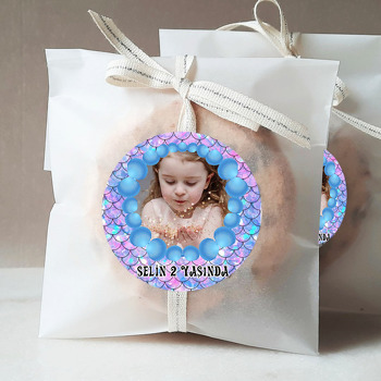 Mavi Deniz Kabuğu Temalı Sticker