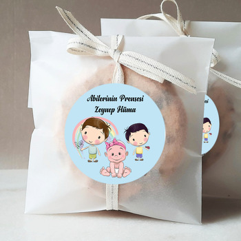Mavi Fonda Abi ve Kardeş Temalı Sticker