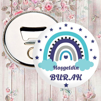 Mavi ile Lacivert Gökkuşağı Temalı Magnet Açacak