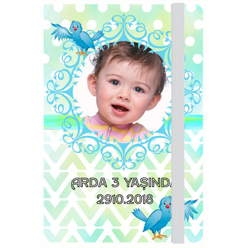 Mavi Kuş Temalı Kişiye Anı Özel Defter