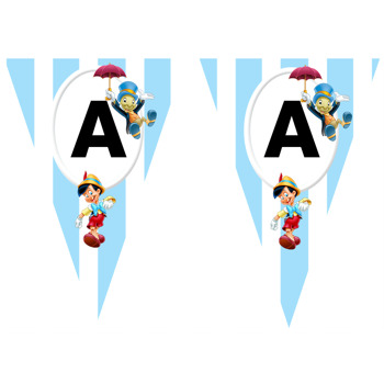 Mavi Pinokyo Temalı Parti Banner
