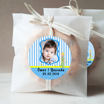 Mavi Sarı Küçük Prens Temalı Resimli Sticker