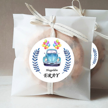 Mavi Woswos ile Balonlar Temalı Sticker