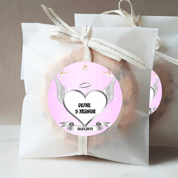 Melek Kanatlı Çerçeve Temalı Sticker