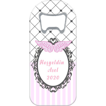 Melek Kanatlı Temalı Uzun Oval Magnet Açacak