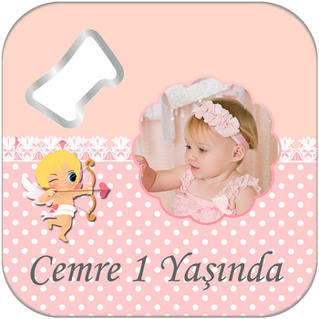 Melek Temalı Kare Magnet Açacak