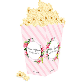 Mevsim Çiçeği Temalı Popcorn Kutusu