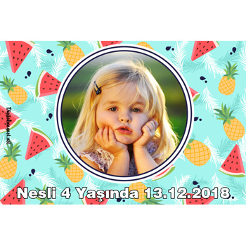 Meyve Temalı Doğum Günü Magnet