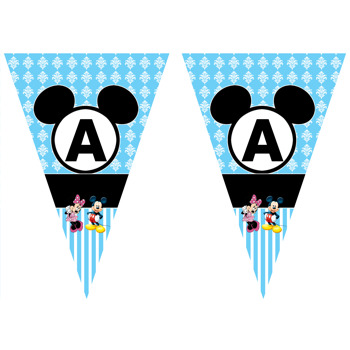 Mickey İkiz Temalı Parti Banner