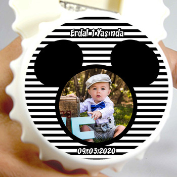 Mickey Maouse Çerçeveli Kapak Şeklinde Magnet Açacak