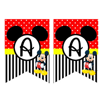 Mickey Mouse 2 Temalı Flama Banner
