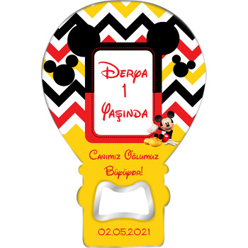 Mickey Mouse Sarı Temalı Balon Magnet Açacak