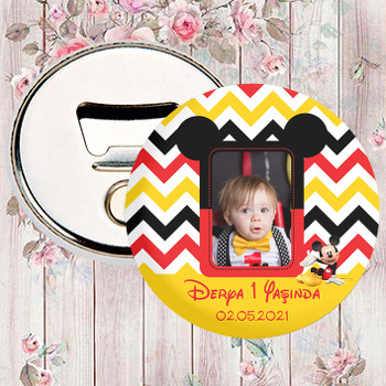 Mickey Mouse Sarı Temalı Magnet Açacak