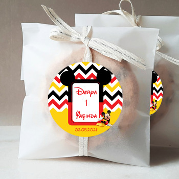 Mickey Mouse Sarı Temalı Sticker
