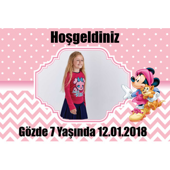 Mickey Mouse Temalı Doğum Günü Afiş