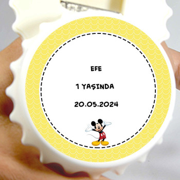 Mickey Mouse Temalı Kapak Şekilli Magnet Açacak