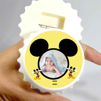Mickey Mouse Temalı Resimli Kapak Şekilli Magnet Açacak