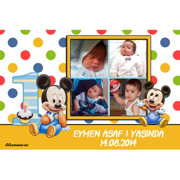 Mickey Temalı Plastik Magnet