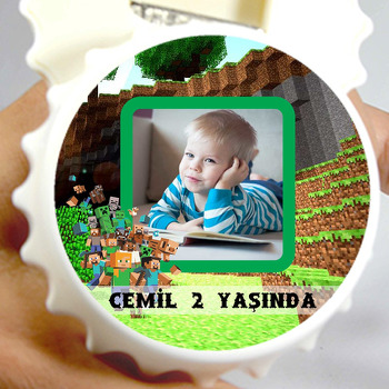 Minecraft Temalı Kapak Şekilli Magnet Açacak