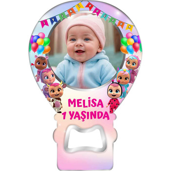 Minik Bebekler Party Temalı Balon Ahşap Magnet 