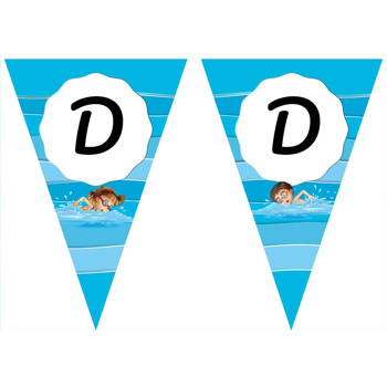 Minik Yüzücü Temalı Parti Banner