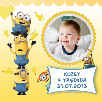 Minion 2 Temalı    Kare Parti Afiş