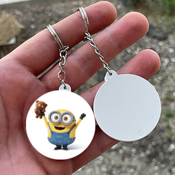  Minion Bob Temalı Kürdan Daire Plastik Anahtarlık