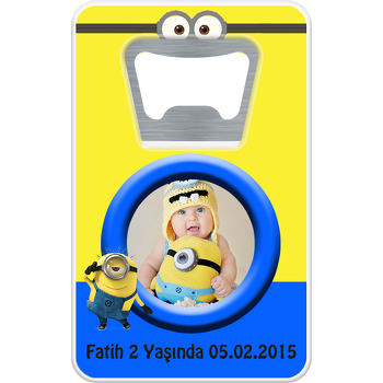 Minion Temalı Dikdörtgen Magnet Açacak