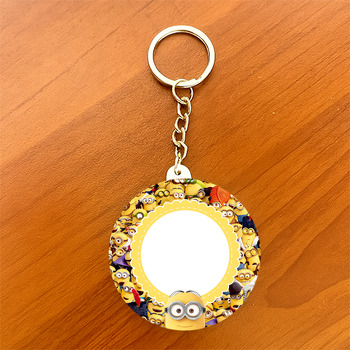 Minionlar Temalı Daire Plastik Anahtarlık