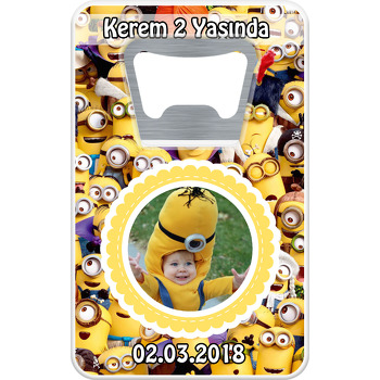 Minionlar Temalı Dikdörtgen Magnet Açacak