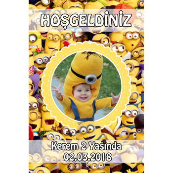 Minionlar Temalı Doğum Günü Afiş