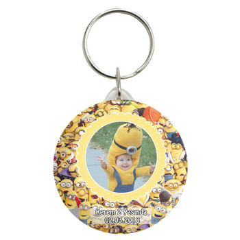 Minionlar  Temalı Fotoğraflı Anahtarlık