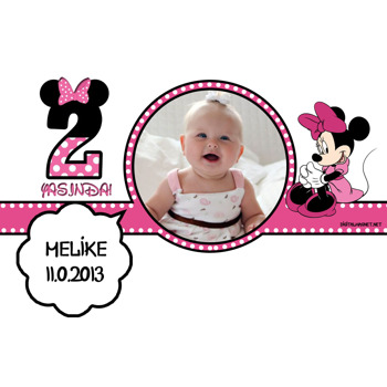 Minnie Mouse 2 Yaş Temalı Magnet