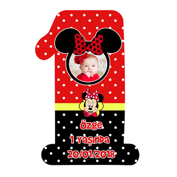 Minnie Mouse Temalı Doğum Günü Magnet