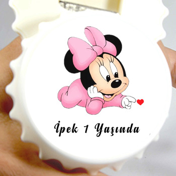 Minnie Mouse Temalı Kapak Şekilli Magnet Açacak