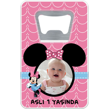 Minnie Temalı Dikdörtgen Magnet Açacak