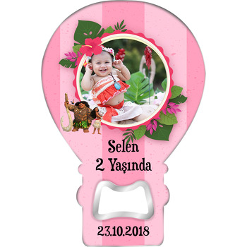 Moana Pink Temalı Balon Magnet Açacak