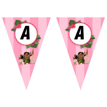 Moana Pink Temalı Parti Banner