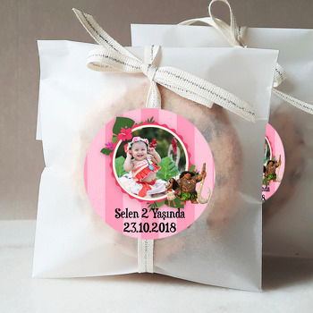 Moana Pink Temalı Resimli Sticker